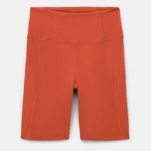 Girlfriend Collective High Rise 8” Bike Short Azalea Orange sz S Activewear EUC